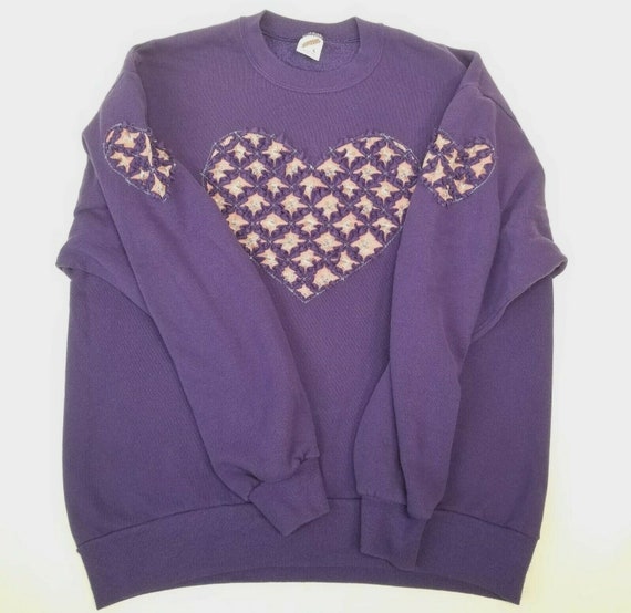 Heart Sweatshirt Vintage Jerzees Cute Cut Out Fri… - image 8