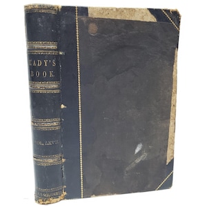 Godeys Ladys Book LXVII 1863 Antique Fashion Color Plates Civil War Era AS IS Damaged Old Worn Illustrated Magazine Articles Historical