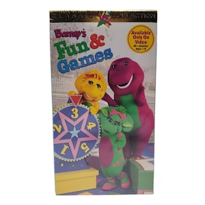 Barneys Fun & Games VHS Tape New Sealed Classic Collection 1996 BJ Baby Bop Rare Lyons Group Early Release Vintage 90s Barney Show Video