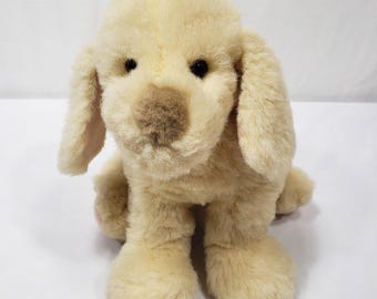 Collectors Club Yellow Lab Puppy Dog Plush 12” Fluffy Nose 1994 Golden Retriever Labrador Rare Stuffed Animal Soft Toy