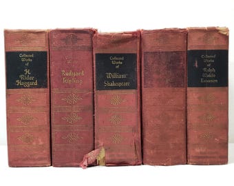 Walter Black Collected Works Lot of 5 Old Worn Books Classic Literature Giant International Series Shabby Distressed AS IS