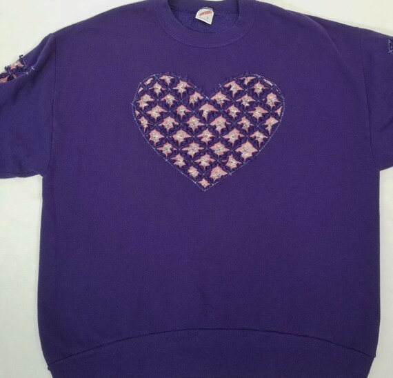 Heart Sweatshirt Vintage Jerzees Cute Cut Out Fri… - image 10