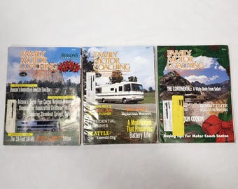Family Motor Coaching Magazine Lot Of 3 Vintage Back Issues 1991 1992 RV Camper