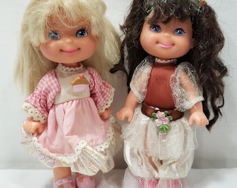 Vintage Fisher Price Jenny Plush Doll Lap Sitter AS IS Blue Floral