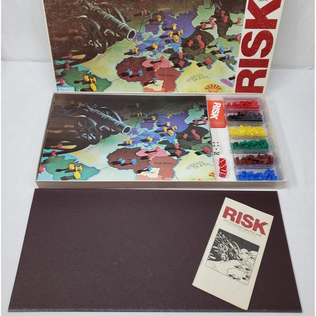 Vintage Risk Board Game Complete 1980 Parker Brothers Classic World ...