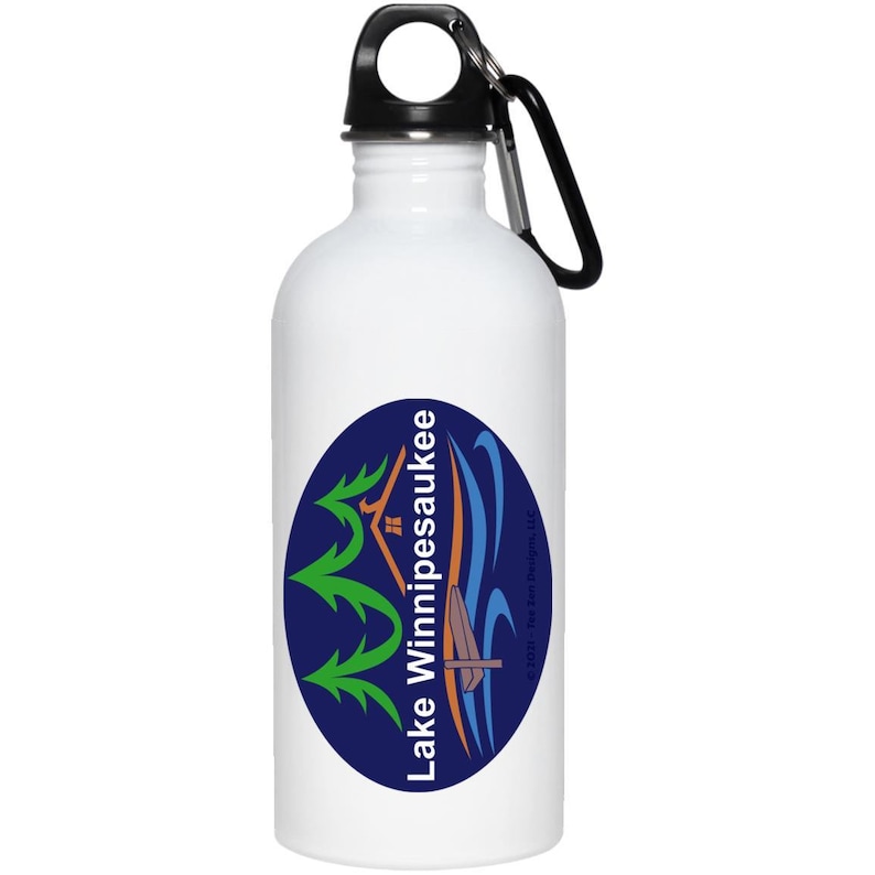 Lake Winnipesaukee Water Bottle Gift for Him Gift for Her Summer Vacation New Hampshire Souvenir Lake Lover Top Rating