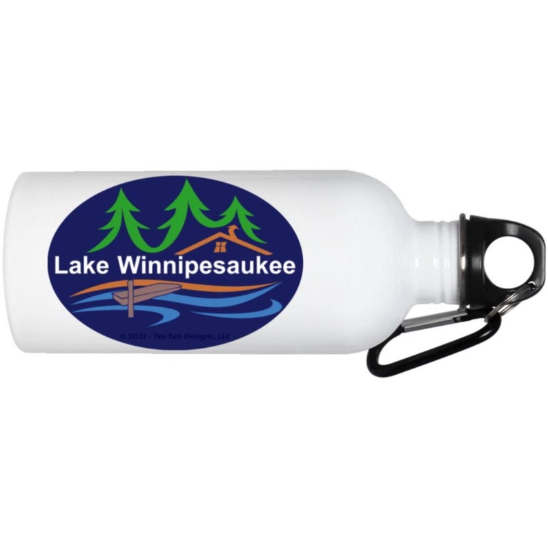 Lake Winnipesaukee Water Bottle Gift for Him Gift for Her Summer Vacation New Hampshire Souvenir Lake Lover Top Rating