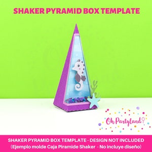 Pyramid box shaker SVG, Pyramid shaker box template, Shaker box svg, Favor box svg, Shaker pyramid box template, Shaker box template image 1