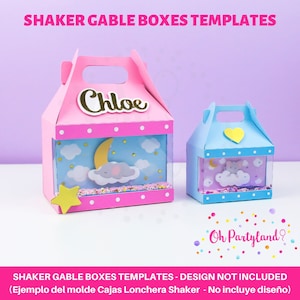 Gable Box SVG, DXF, Shaker Gable box template, Cut file gable box, Lunch box svg, Gable box template svg, Template gable box shaker