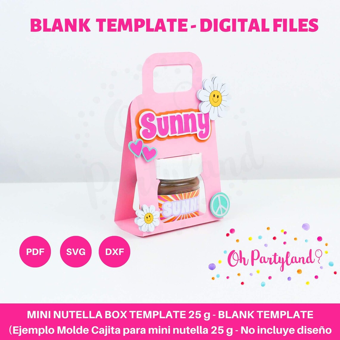 Mini Dxf Mini Nutella Box SVG Files for Cricut, DXF for Silhouette and PDF File ...