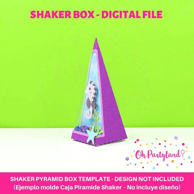 Pyramid box shaker SVG, Pyramid shaker box template, Shaker box svg, Favor box svg, Shaker pyramid box template, Shaker box template image 3
