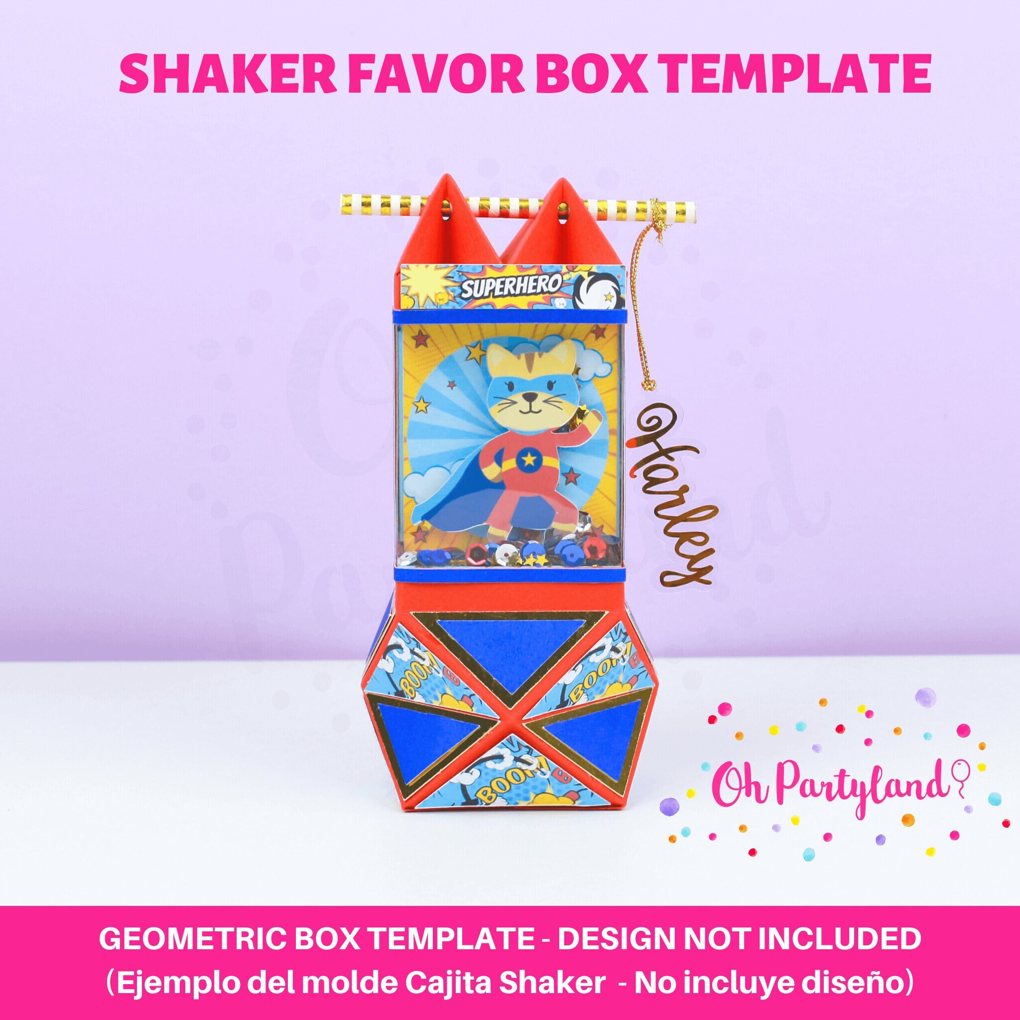 Geometric Favor Box Template Shaker Box SVG DXF PDF Pdf - Etsy