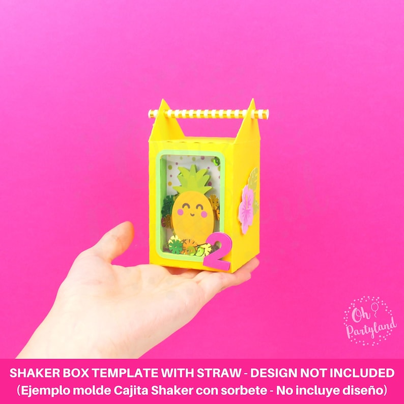 Favor box template with straw, Shaker box svg, dxf, pdf, png, Treat box template, Gift box svg PLEASE READ DESCRIPTION image 5