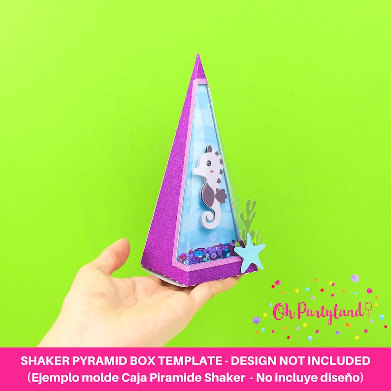 Pyramid box shaker SVG, Pyramid shaker box template, Shaker box svg, Favor box svg, Shaker pyramid box template, Shaker box template image 5