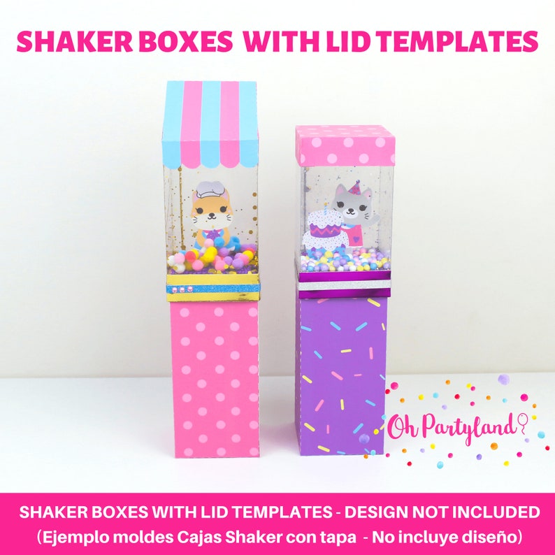 Shaker Box SVG, DXF, PDF, Png - Rectangular Boxes Templates With Lid ...