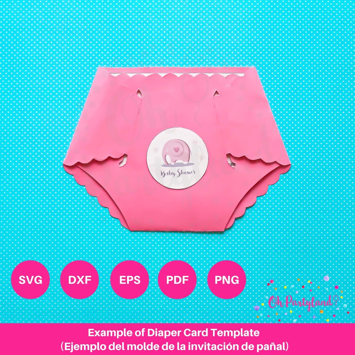 Diaper Card Template Diaper SVG for Cricut Diaper Silhouette Etsy