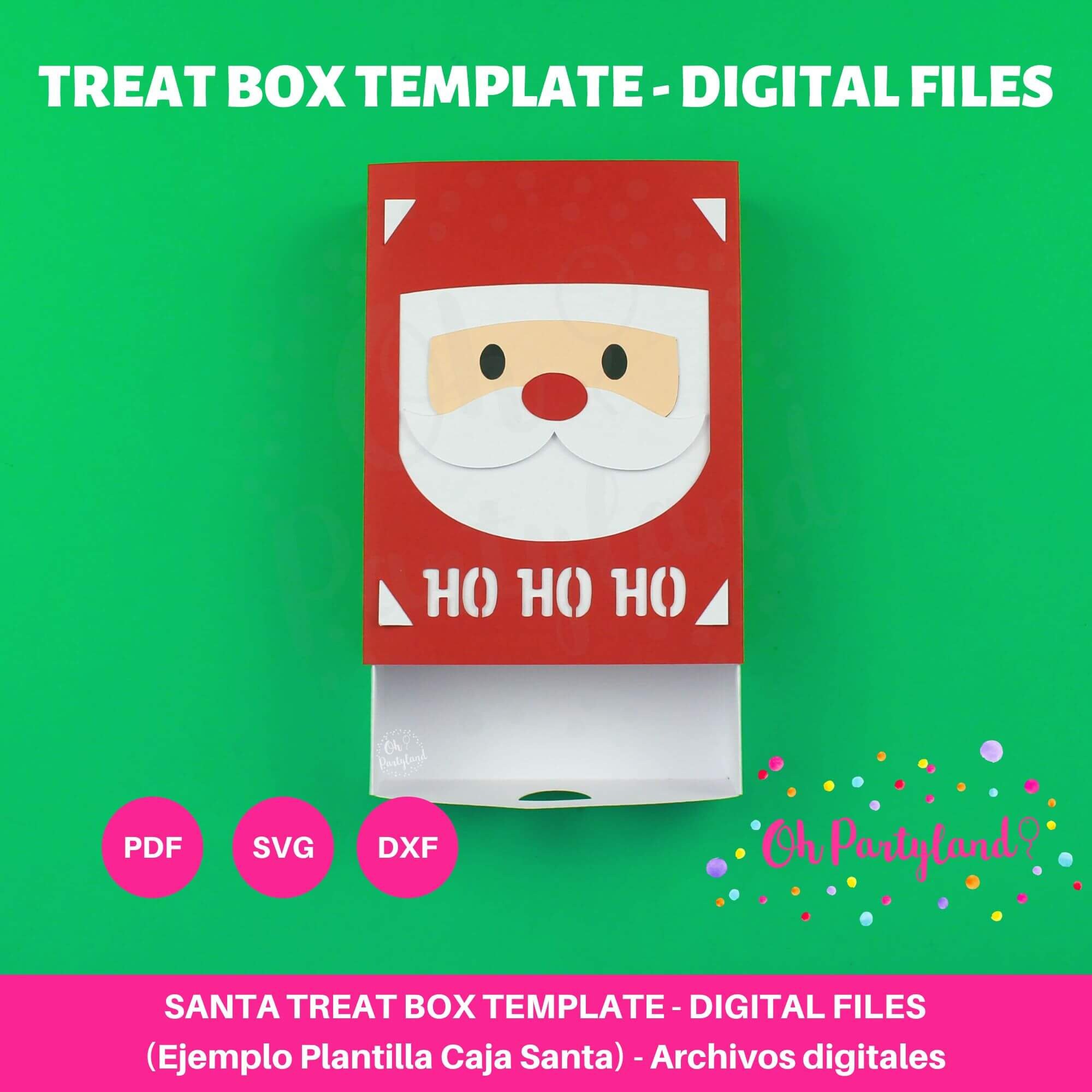 Santa Check Box Icon Santa Treat Box SVG Files, DXF Files and PDF File - Christmas Box Svg ...