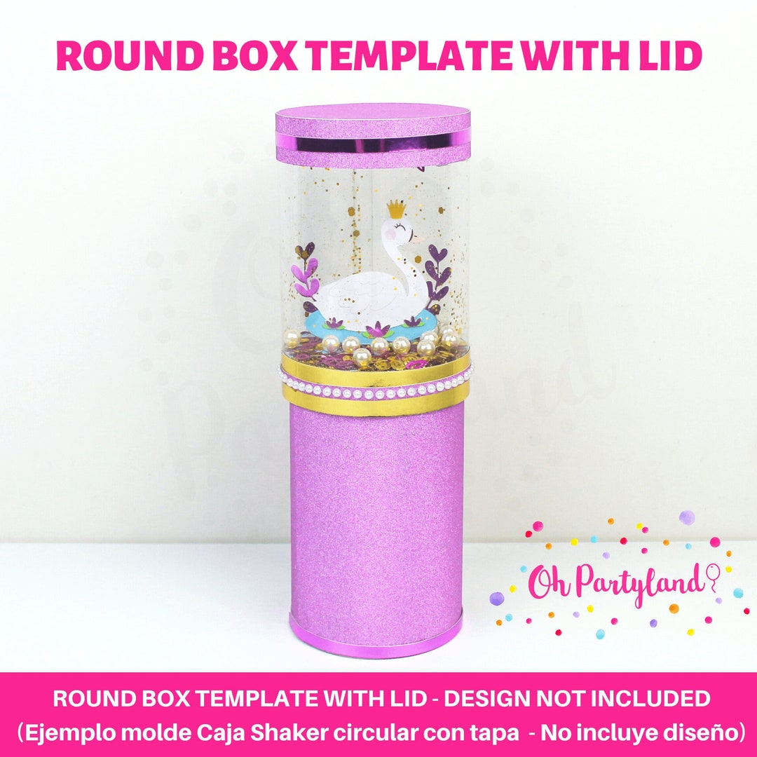 Shaker Box Template, Round Box With Lid SVG, DXF, PDF, Png Digital Cut