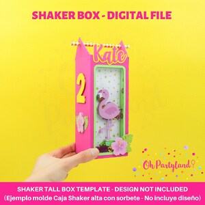 Tall favor box template with straw Svg, Dxf, Pdf, Png Shaker box SVG Treat box template Candy box svg Please Read Description image 4