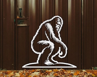 Laser Cut Metal Bigfoot Sign – Halloween Outdoor Decor