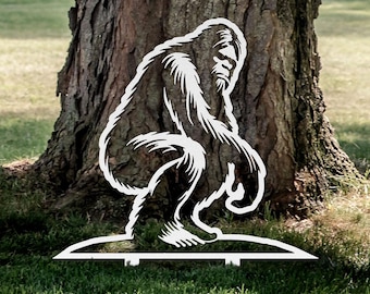 Bigfoot Halloween Yard Sign – Laser Cut Metal Sasquatch Silhouette