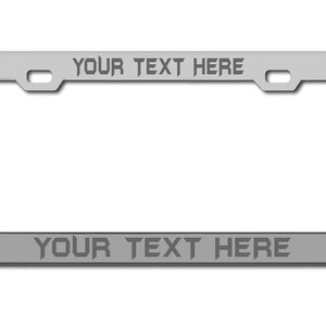 CUSTOM Personalized BLACK metal License Plate Frame Tag Cover Car Auto