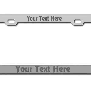 Do It Yourself Brushed Metal Laser Engraved License Plate Frame