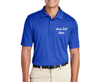 Polyester - Polo Shirts with Full Color Custom Stitched Performance Sport Shirt Graphics - Sports Fabric