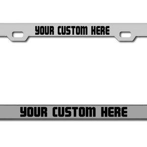 Custom Personalized ENGRAVED LT Pink License Plate Frame COPER Tag Laser Engraving & Vinyl Pring Options