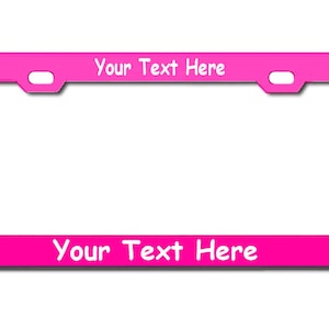 LASER ENGRAVED Custom Personalized License Plate Frame CHORUS Tag Laser Engraving & Vinyl Pring Options