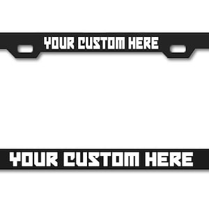Aluminum Metal License Plate Frame Custom Personalized Tag Blank Laser Engraving & Vinyl Pring Options