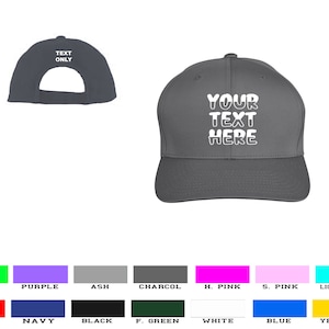 Personalized Custom Made Hat Embroidered Your Text Snapback Adjustable One-Size