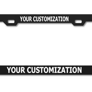 Personalized Engraved License Plate Tag Frame Text Letter Holder Chrome Custom