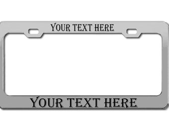 Marco de matrícula resistente personalizado grabado con láser