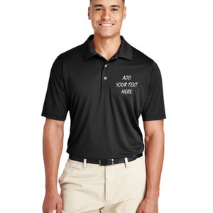Polyester - Personalised polo shirt short sleeved unisex with embroidery any name text logo custom custom personalised