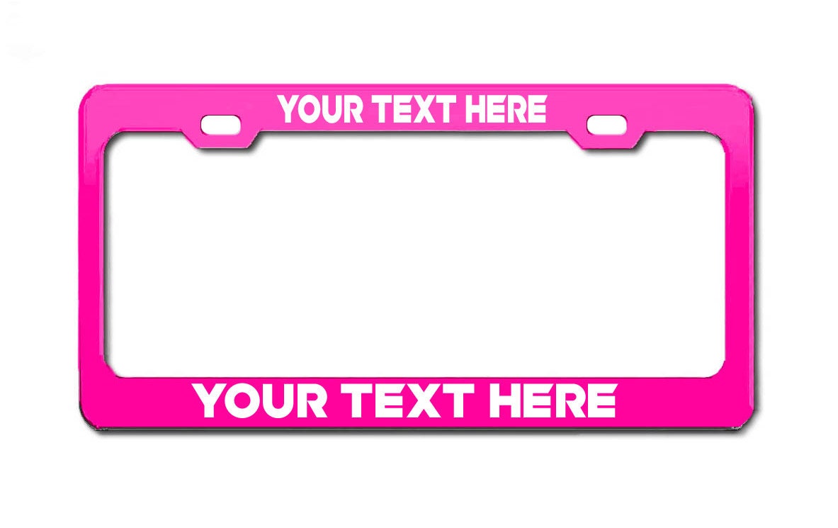 Pink License Frame Custom Pink License Plate Frame: Laser Engraved Auto Tag - Etsy