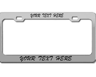 Custom Aluminum License Plate Frame: Laser Engraved Tag