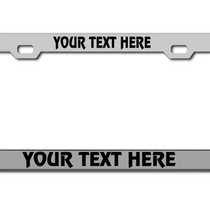 CUSTOM PERSONALIZED License Plate Frame Metal High Quality