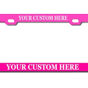 License Plate Frame - Your Text Laser Engraved