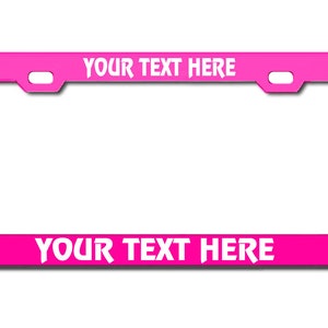 Personalized Custom License Plate Frame Laser Engraved Vinyl High Quality Metal Engrave