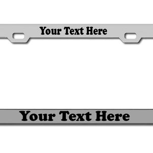 Personalized Heavy Duty License Plate Frame Laser Engraved te - engraved