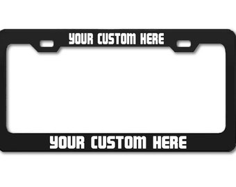 Custom Laser Engraved License Plate Frame: Personalized Steel Metal