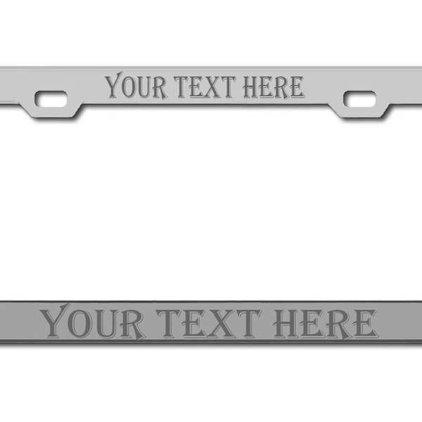 Metallic License Plate Frame Etsy