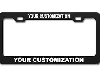 Custom Engraved License Plate Frame: Personalized Steel Metal, USA Made