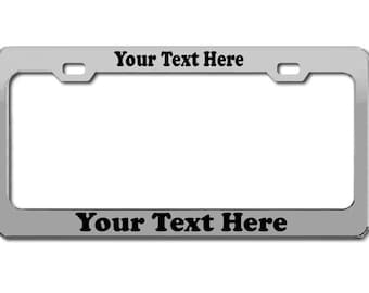 Custom Engraved License Plate Frame: Personalized Text, USA Made