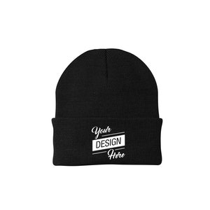 Custom Logo Beanie: Embroidered Cuffed Knit Winter Hat