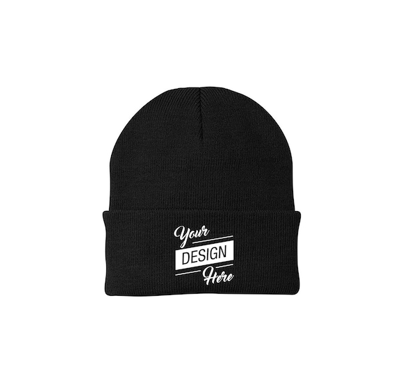 Custom Beanie Wool Cuffed Plain Beanie Warm Winter Knit Hats  display picture 1