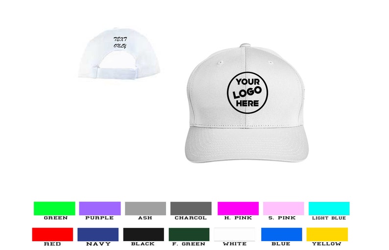 Custom Text Hat Add Your Own Text Adjustable Structured Etsy