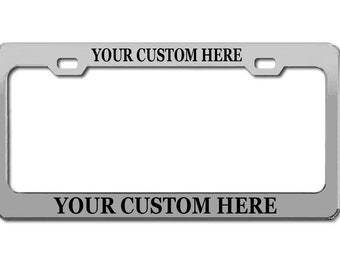 Emblema Espejo Cromo Metal Inoxidable Láser Grabado Opción Matrícula