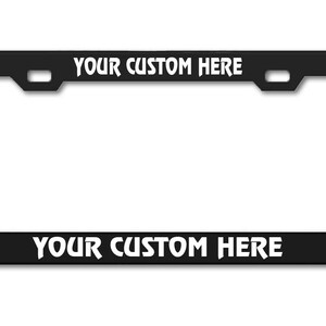ENGRAVED Custom Personalized Hot Pink License Plate Frame IMPAC Tag Laser Engraving & Vinyl Pring Options